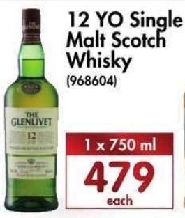 Makro’s liquor 12 YO Single Malt Scotch Whiskey 750ml offer