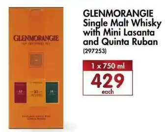Makro’s liquor Glenmorangie Single Malt Whiskey with Mini Lasanta and Quinta Ruban 750ml offer