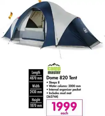 Makro Camp Master Dome 820 Tent 2000mm offer