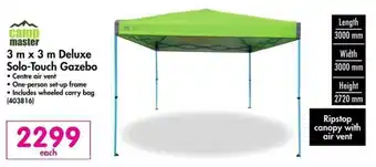Makro Camp Master 3m x 3m Deluxe Solo-Touch Gazelo offer