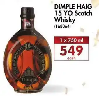Makro’s liquor Dimple Haig 15 YO Scotch Whiskey 750ml offer