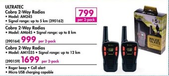 Ultratec Cobra 2-Way Radios