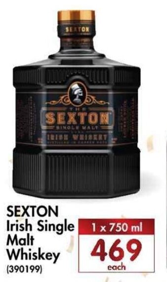 Sexton Irish Single Malt Whiskey 750ml