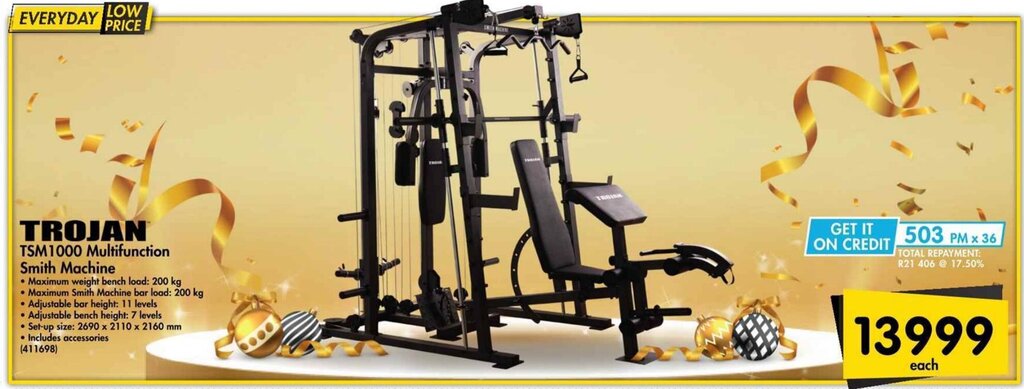 Trojan TSM 1000 Multifunction Smith Machine offer at Makro