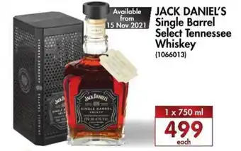 Makro’s liquor Jack Daniel's Single Barrel Select Tennessee Whiskey 750ml offer