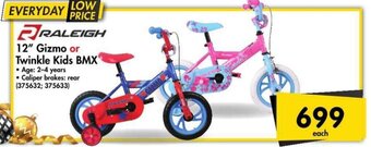 Makro Raleigh 12" Gizmo or Twinkle Kids BMX offer