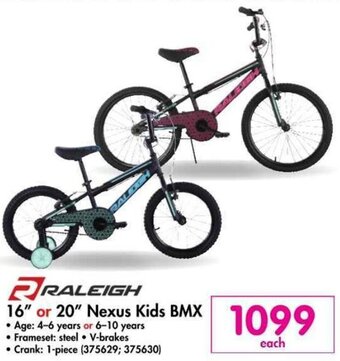 Makro Raleigh 16" or 20" Nexus Kids BMX offer