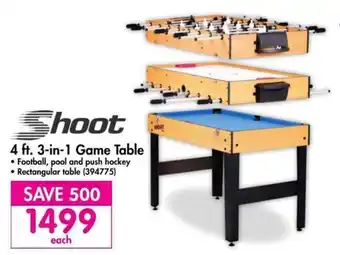 Makro Shoot 4ft. 3-in-1 Game Table offer