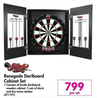 Renegade Dartboard Cabinet Set