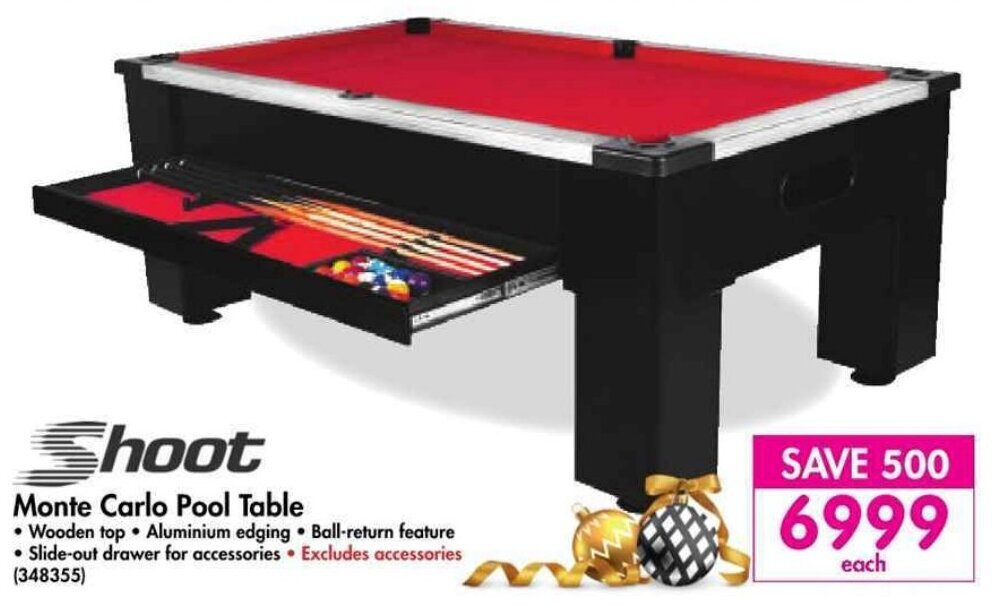 Shoot Monte Carlo Pool Table offer at Makro