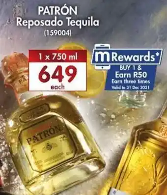 Patrón Reposado Tequila 750ml