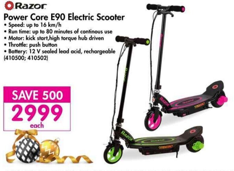 Razor Power Core E90 Electric Scooter offer at Makro