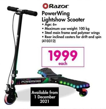 Razor PowerWing Lightshow Scooter