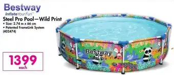 Makro Bestway Steel Pro Pool-Wild Print 2.74m x 66cm offer