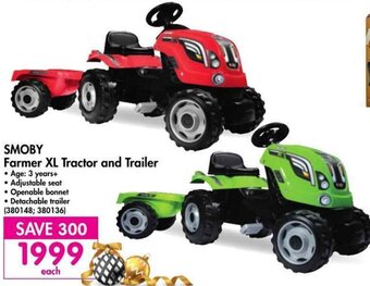 Makro Smoby Farmer XL Tractor and Trailer offer