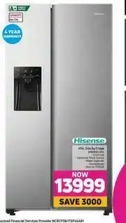 Game Hisense 474L Side By Fridge H690SS-IDL offer