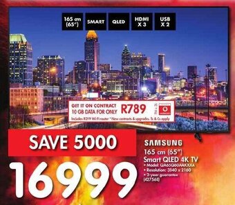 Makro Samsung Smart QLED 4K TV 65" offer