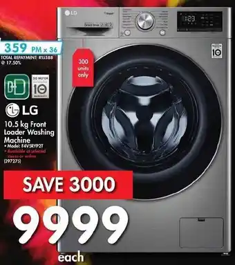 Makro LG Front Loader Washing Machine 10.5 kg offer