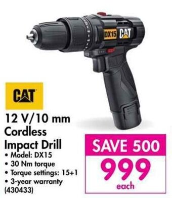 Makro Cat 12V/10mm Cordless Impact Drill offer