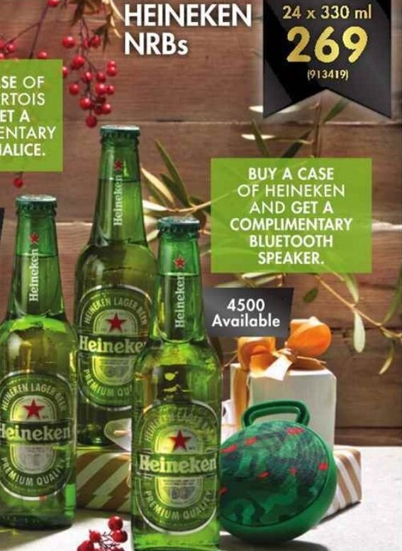 Heineken NRBs 24x330ml offer at Makro’s liquor
