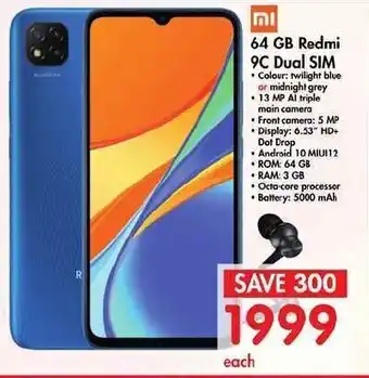 Makro MI 64GB Redmi 9C Dual Sim offer