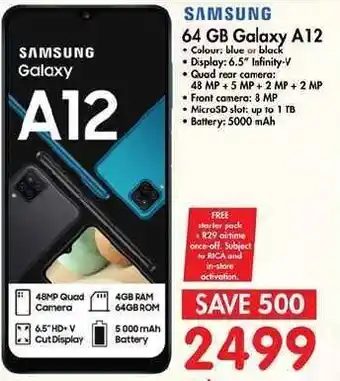 Makro Samsung 64GB Galaxy A12 offer