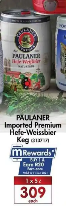 Makro’s liquor Paulaner Imported Premium Hefe-Weissbier Keg 5L offer