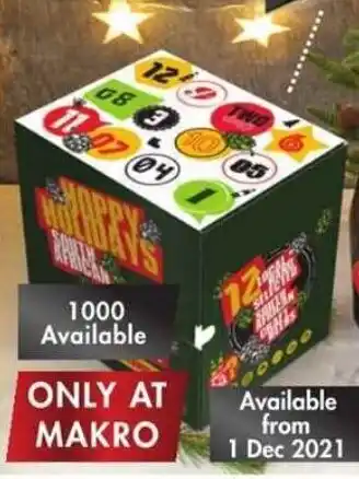 Makro’s liquor Hoppy Holidays Advent Beer Box 12x330ml offer