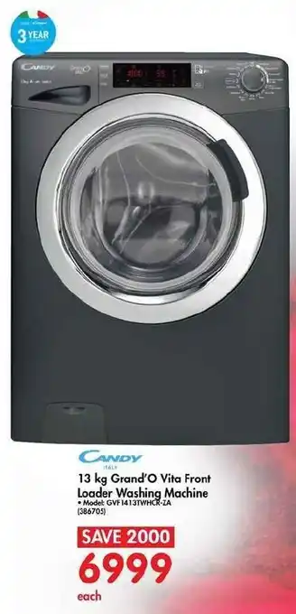 Makro Candy Grand'O Vita Front Loader Washing Machine 13kg offer