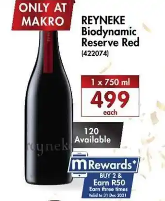 Reyneke Biodynamic Reserve Red 1x750ml
