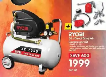 Makro Ryobi Direct Drive Air 50L offer