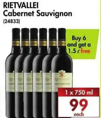 Rietvallei Cabernet Sauvignon 1 x 750ml