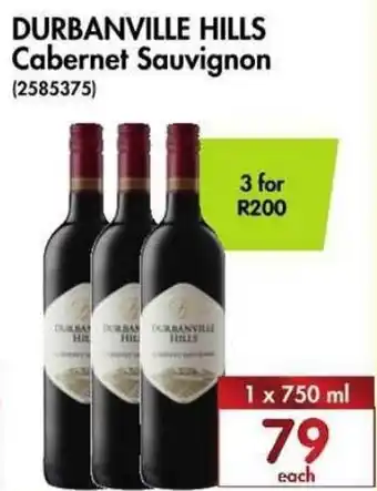 Makro’s liquor Durbanville Hills Cabernet Sauvignon 1 x 750ml offer