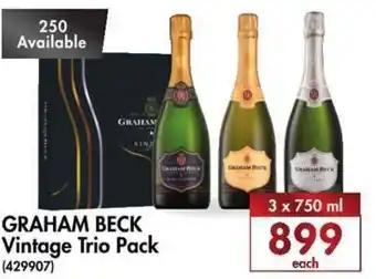 Makro’s liquor Graham Beck Vintage Trio Pack 3x750ml offer