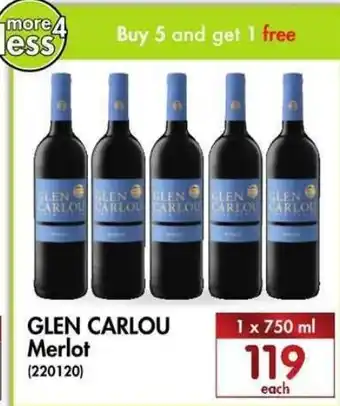 Makro’s liquor Glen Carlou Merlot 1 x 750ml offer