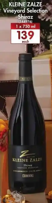 Makro’s liquor Kleine Zalze Vineyard Selection Shiraz 1 x 750ml offer