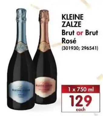 Makro’s liquor Kleine Zalze Brut or Brut Rosé 750ml offer