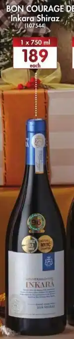 Makro’s liquor Bon Courage Inkara Shiraz 1 x 750ml offer