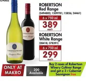 Robertson White Range 6x750ml
