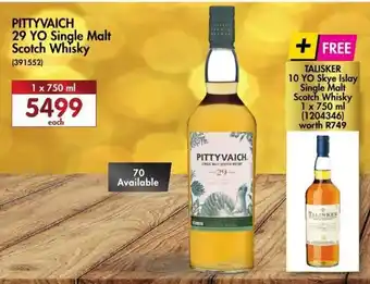 Makro’s liquor Pittyvaich 29YO Single Malt Scotch Whisky 1 x 750ml offer