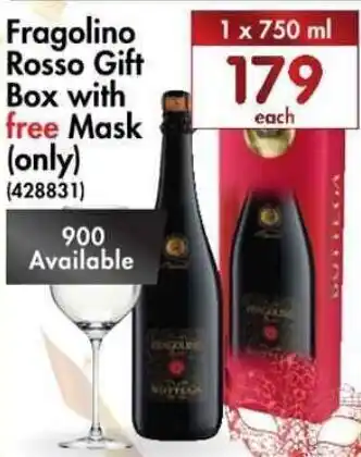 Makro’s liquor Fragolino Rosso Gift Box with Free Mask 1x750ml offer