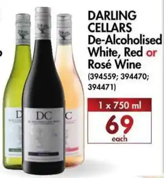 Makro’s liquor Darling Cellars De-Alcoholised White, Red or Rosé Wine 1x750ml offer