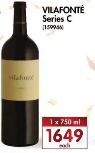 Makro’s liquor Vilafonté Series C 1x750ml offer