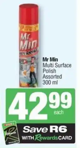 Spar Mr Min Multi Surface Polish Assorted offer