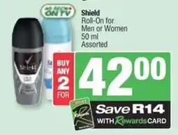 Shield Roll-On for Men or Women Assorted
