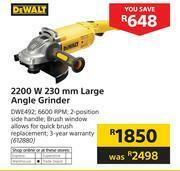 Builders Warehouse Dewalt 2200W 230mm Large Angle Grinder offer