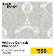 Builders Warehouse Fired Earth Antique Damask Wallpaper (Silver)-10m x 530mm offer