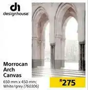 Builders Warehouse Design House Morrocan Arch Canvas (White/Grey)-650mm x 450mm offer