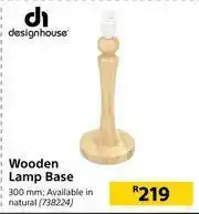 Builders Warehouse Design House Wooden Lamp Base offer