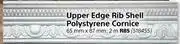 Builders Warehouse Upper Edge Rib Shell Polystyrene Cornice 2m-65mm x 87mm offer